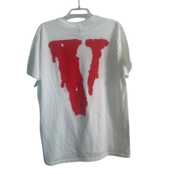 NWOT NBA Youngboy VLONE Red on White Short Sleeve Tee Shirt Size Large - Picture 2 of 4